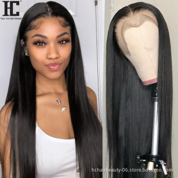 Factory Hot Selling Human Hair Wigs For Black Women Transparent Hd Lace Frontal Wigs  Brazilian Virgin Hair Lace Front Wigs